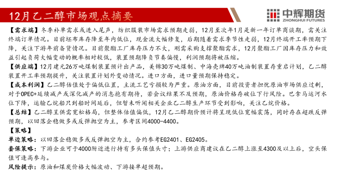 乙二醇供需格局去库有改善预期 期价小幅下跌
